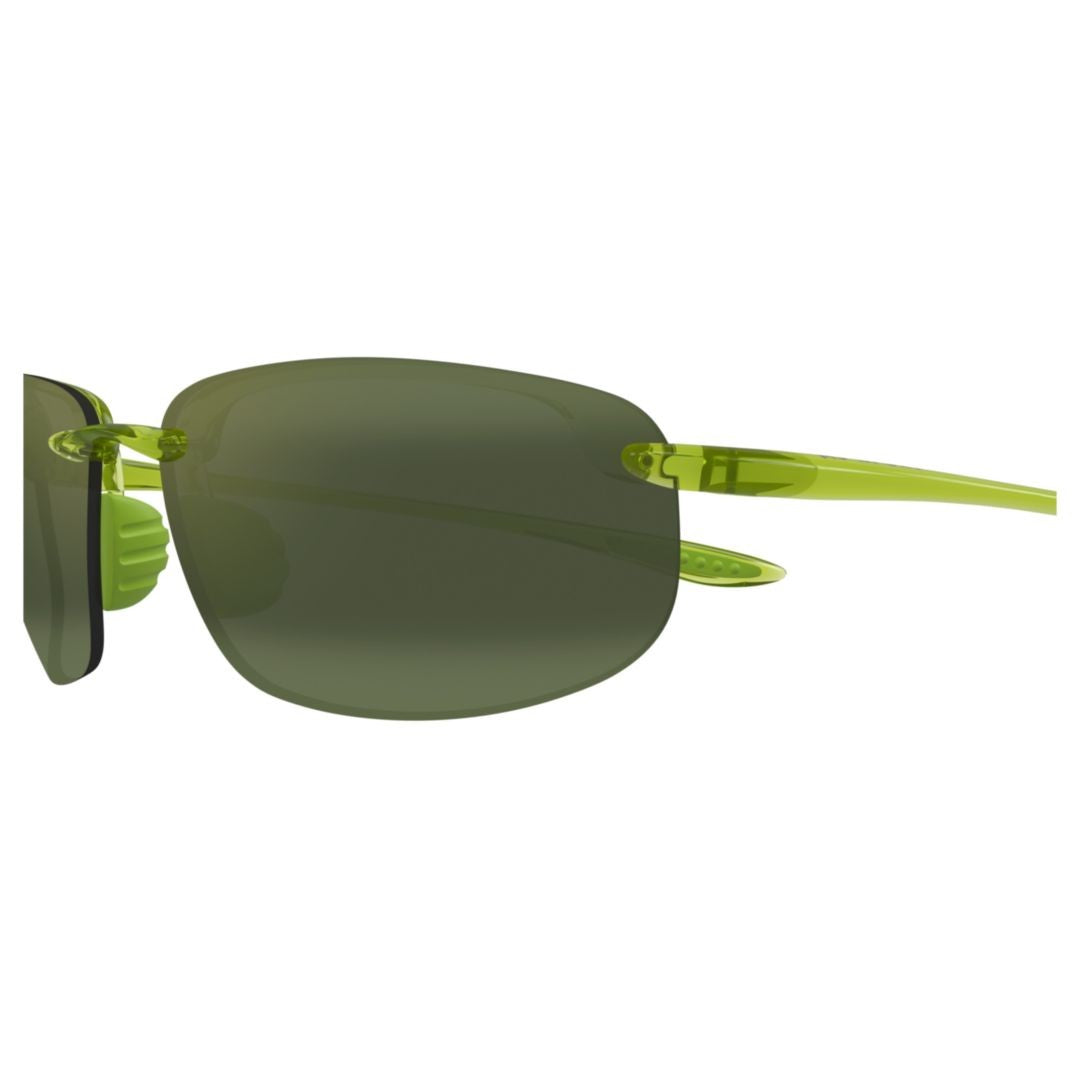 Maui Jim Hookipa Rimless Sunglasses With Rectangular Lenses And Translucent Temples