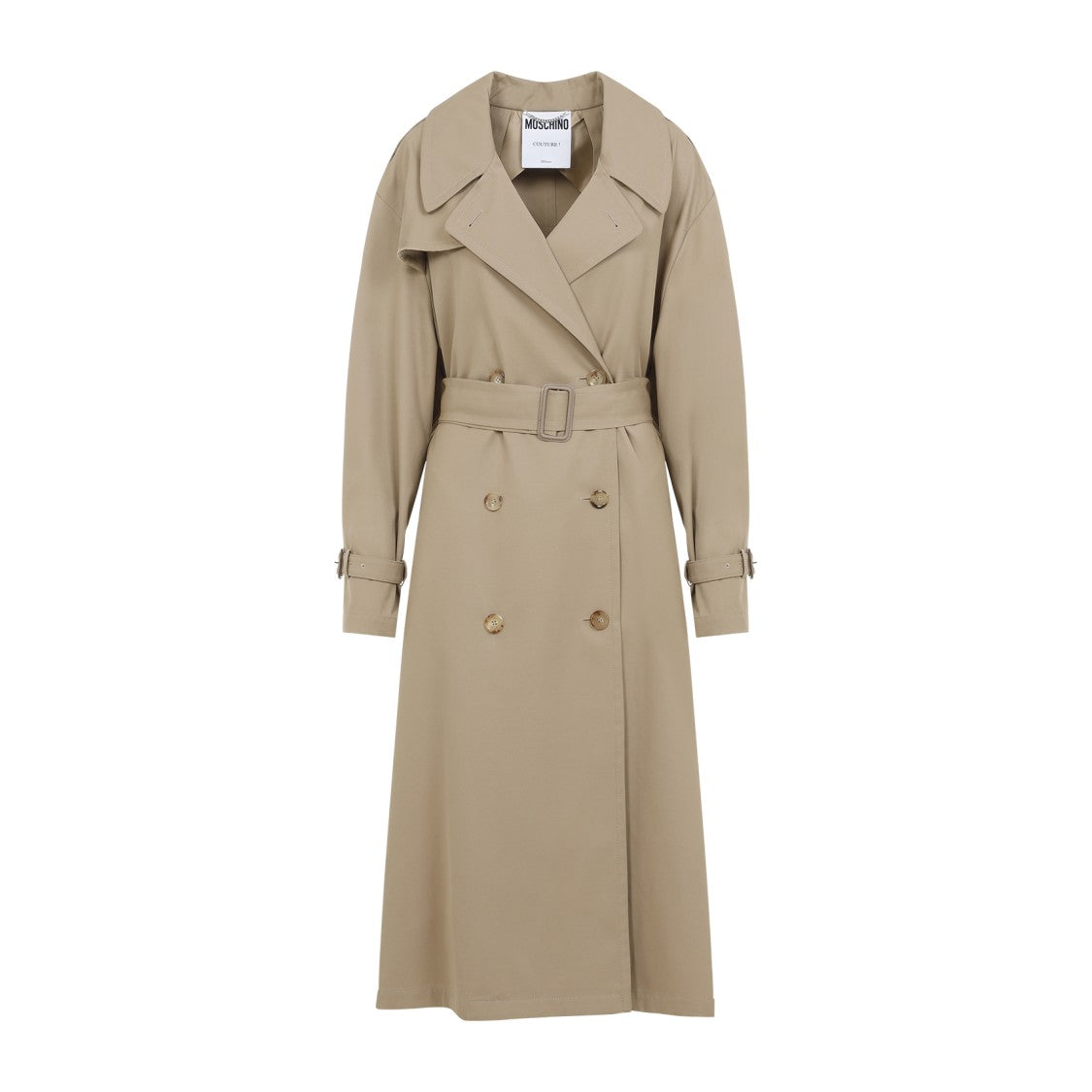 Moschino Beige Cotton Nylon Coat