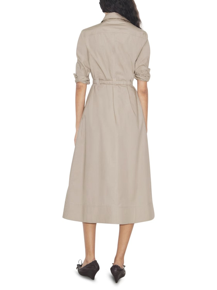 Tory Burch Midi-Length Cotton Camp Dress With Structured Collar