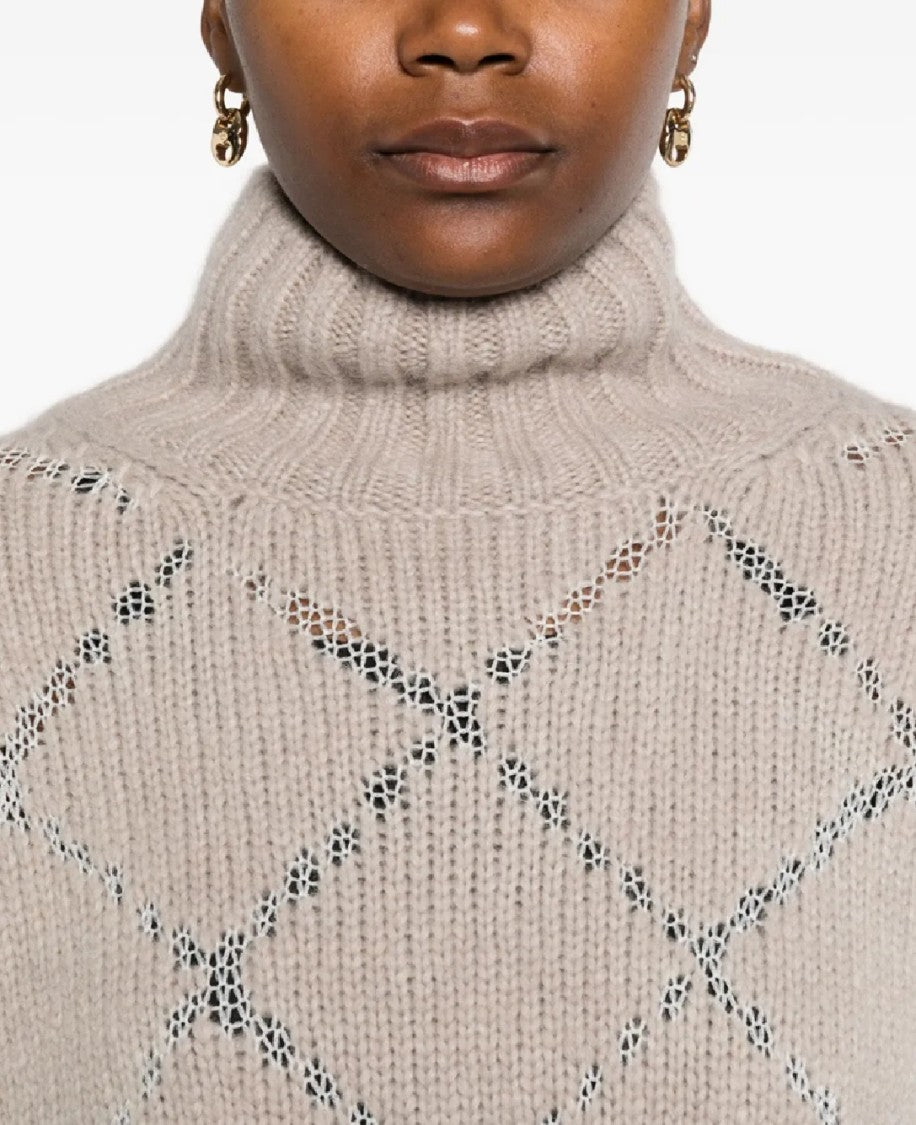 Ermanno Scervino Long Sleeve Turtleneck Sweater