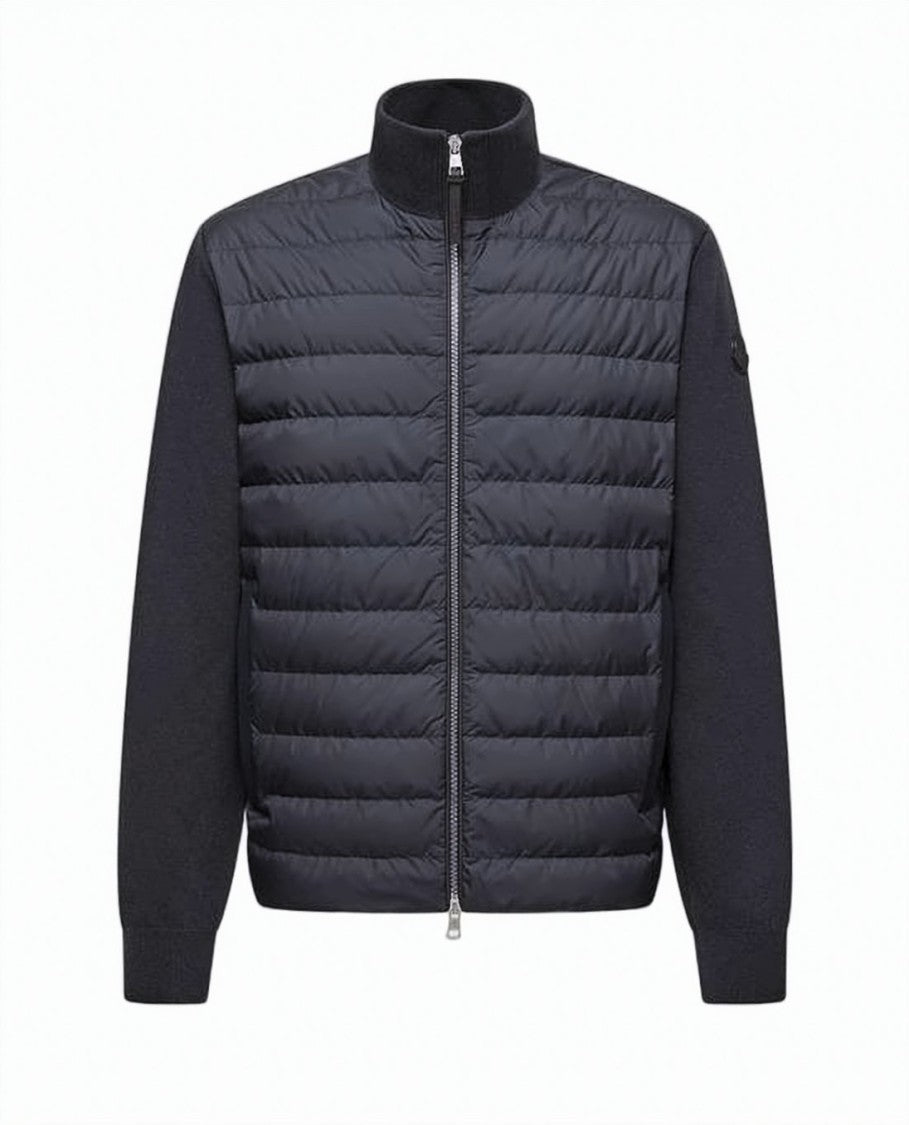 Moncler Quilted Zip-Up Cardigan With Stand Collar