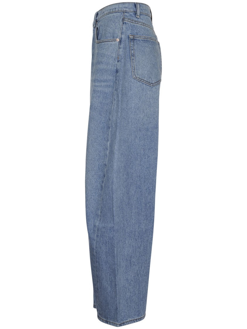 Alexander Wang Oversized Rounded Low-Rise Jeans
