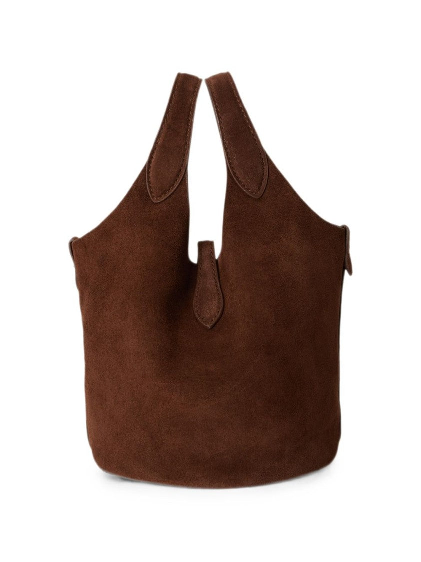 Polo Ralph Lauren Suede Tote Bag With Detachable Shoulder Strap