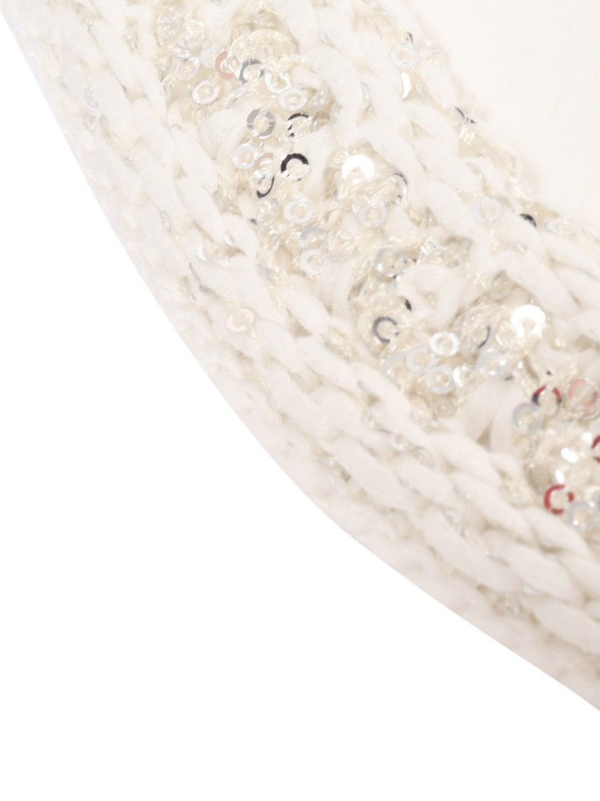 Fabiana Filippi Ribbed Jersey U Neck Short Sleeve T-Shirt