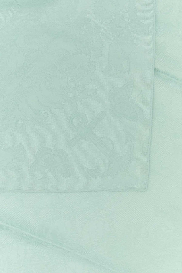 Alexander Mcqueen Sea Green Silk Foulard