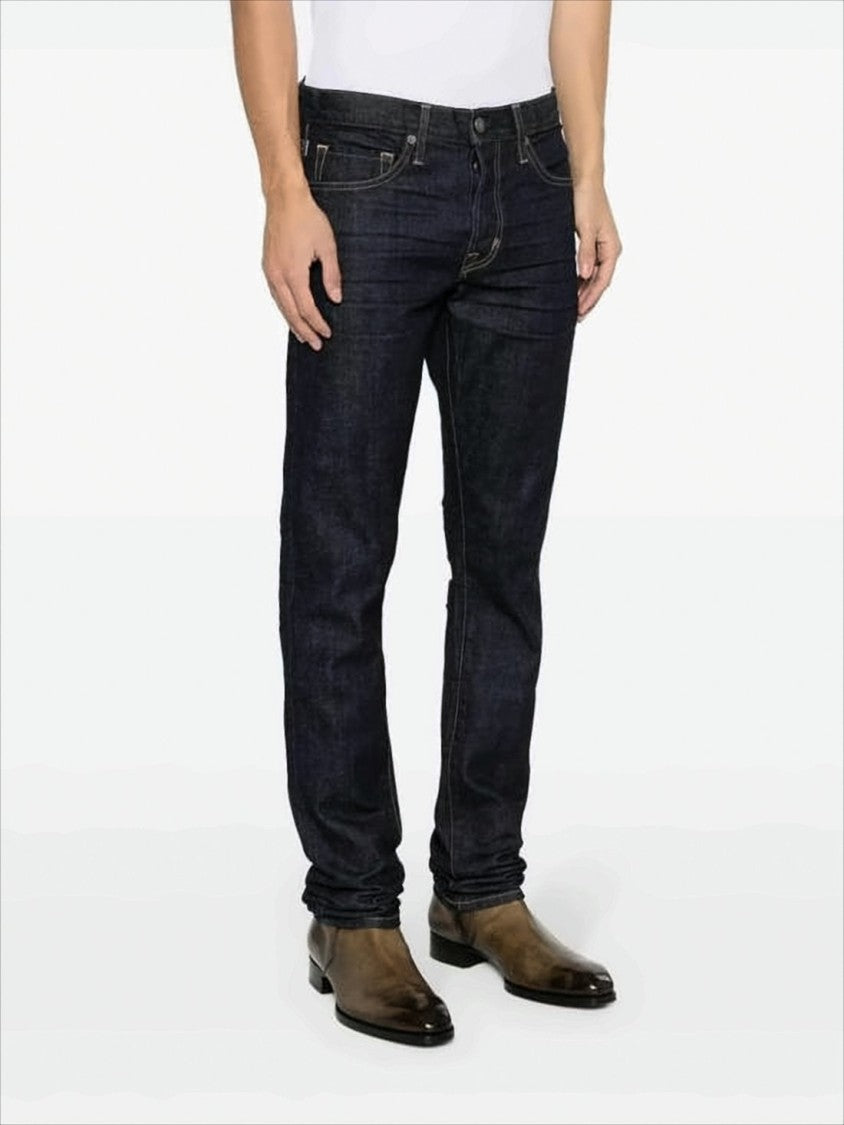 Tom Ford Straight-Leg Indigo Wash Denim Pants