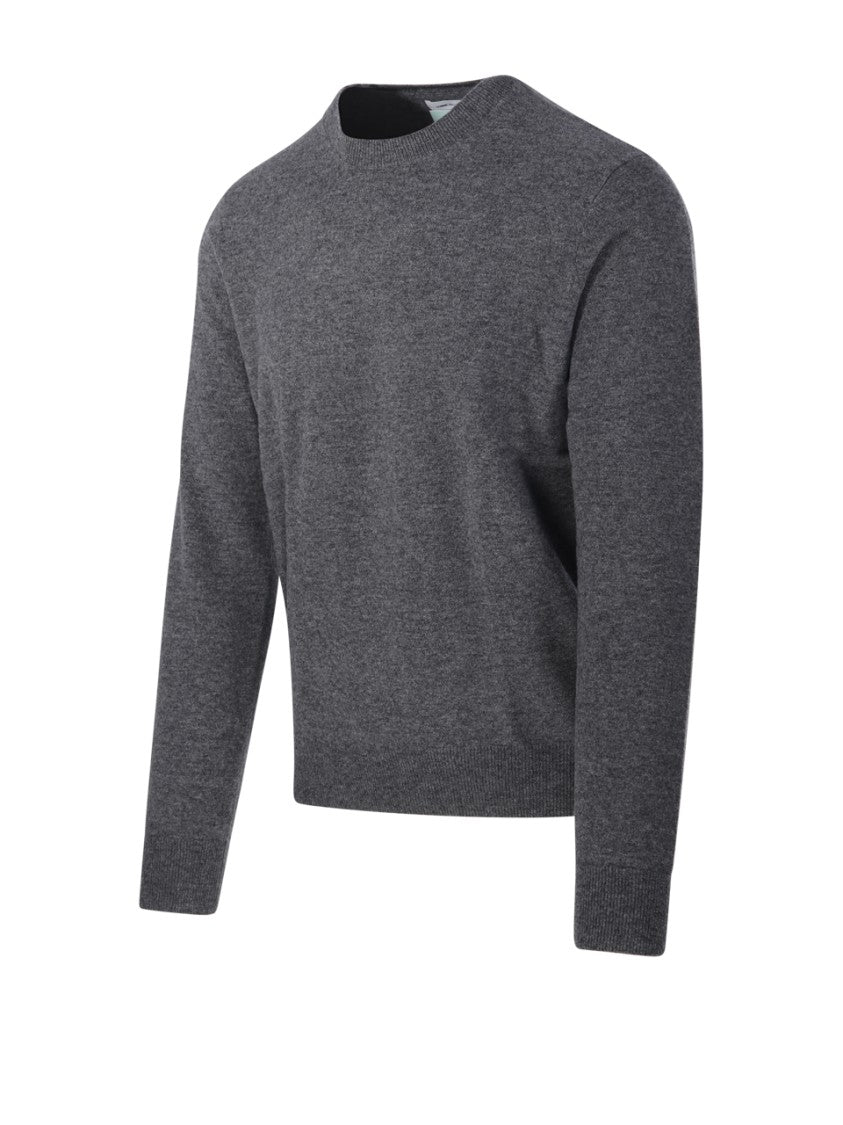 Comme Des Garçons Textured Grey Wool Pullover