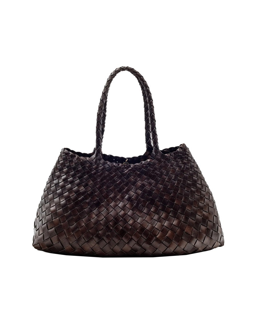 Dragon Diffusion Handwoven Leather Tote Bag With Unique Braided Straps