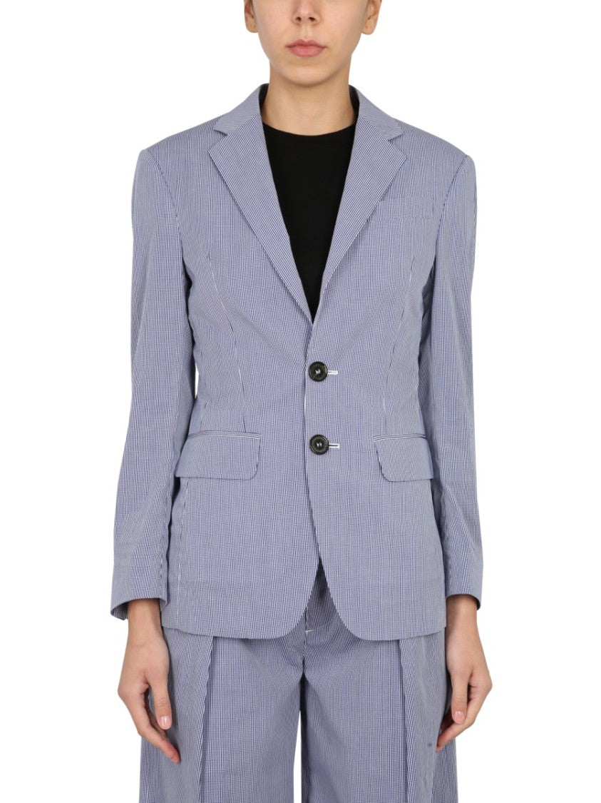 Dsquared2 Relaxed Fit Light Blue Pinstripe Blazer