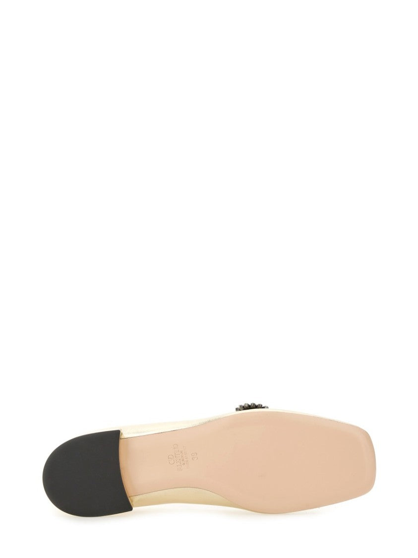 Valentino Garavani "Mary-Jane Preshoes" Ballerina In Kidskin