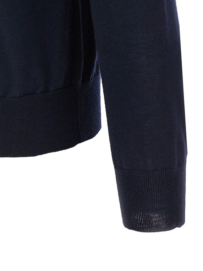 Valentino Garavani Turtleneck Sweater With Vg Logo Embroidery