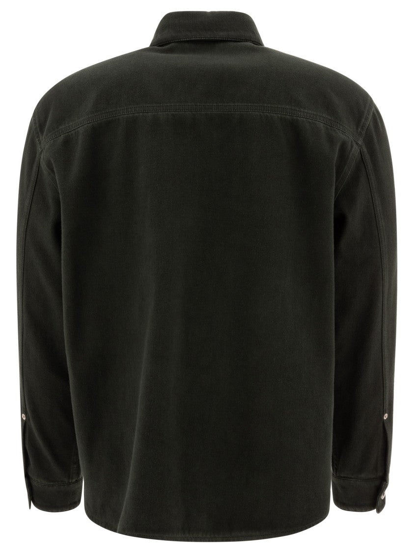 Burberry Button-Up Cotton Jacket With Classic Collar