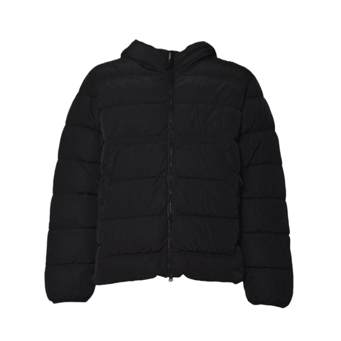 C.P. Company Horizontal Quilted Puffer Jacket With High Collar