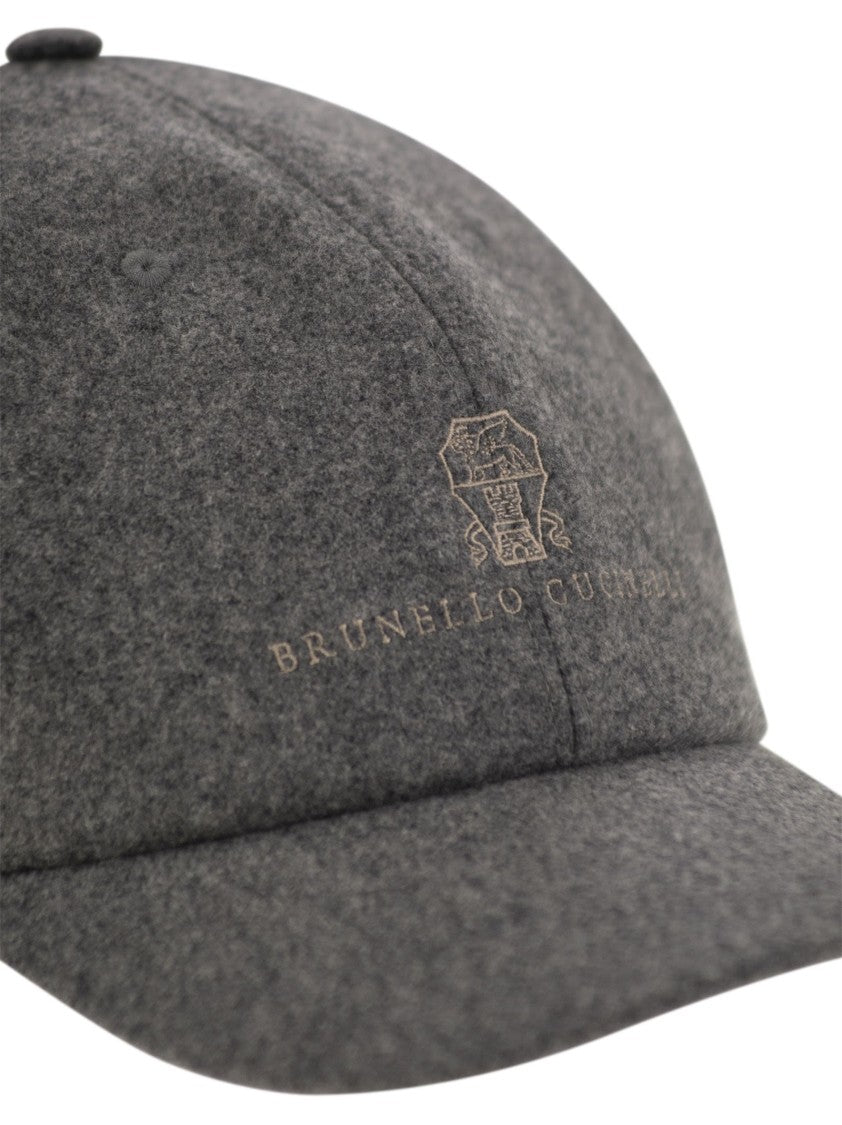 Brunello Cucinelli Virgin Wool Flannel Baseball Cap