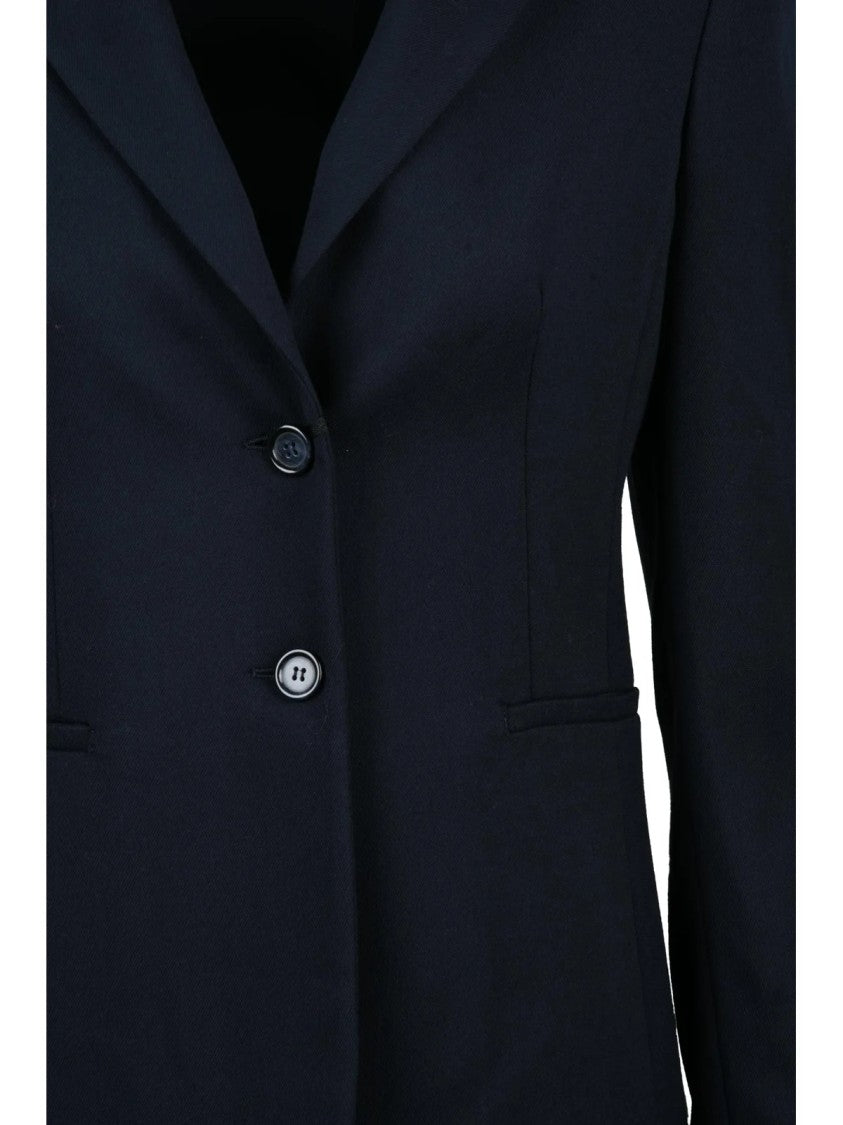 Pennyblack Night Blue Polyester-Blend Structured Blazer