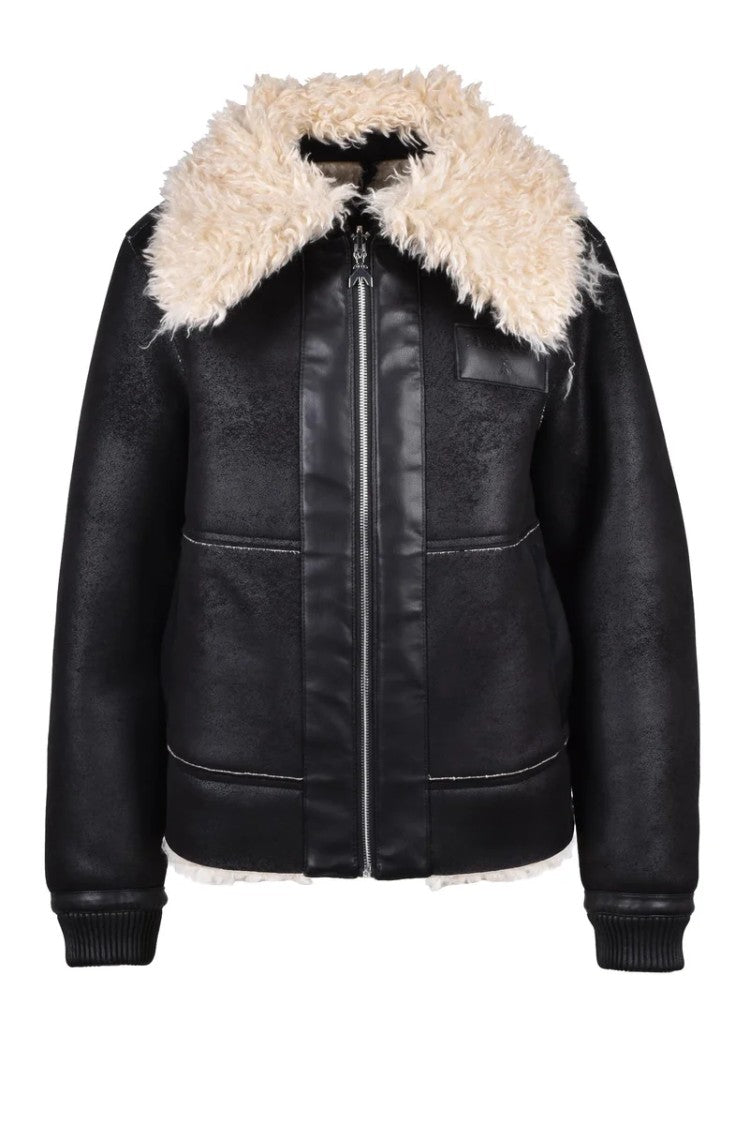 Patrizia Pepe Teddy Jacket - White/Black