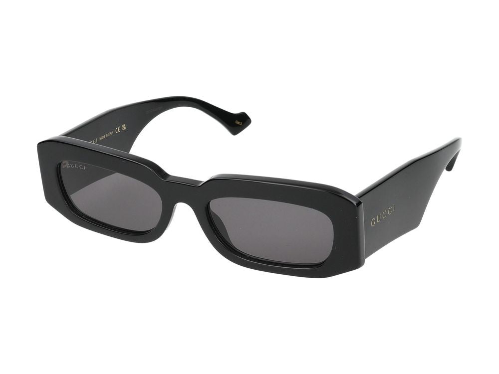 Gucci Black Gg1426s Bold Rectangular Acetate Sunglasses