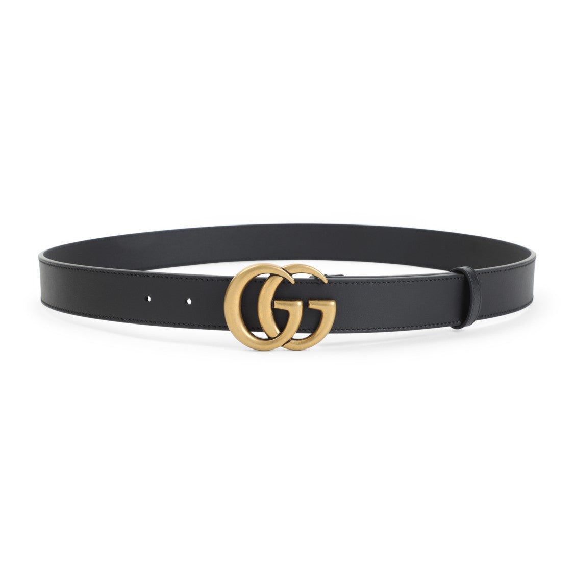 Gucci Smooth Black Leather Belt