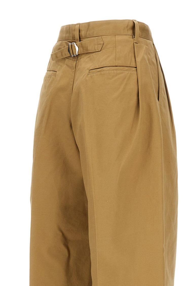 Tanaka Pleated Wide-Leg Trousers With Adjustable Back Strap