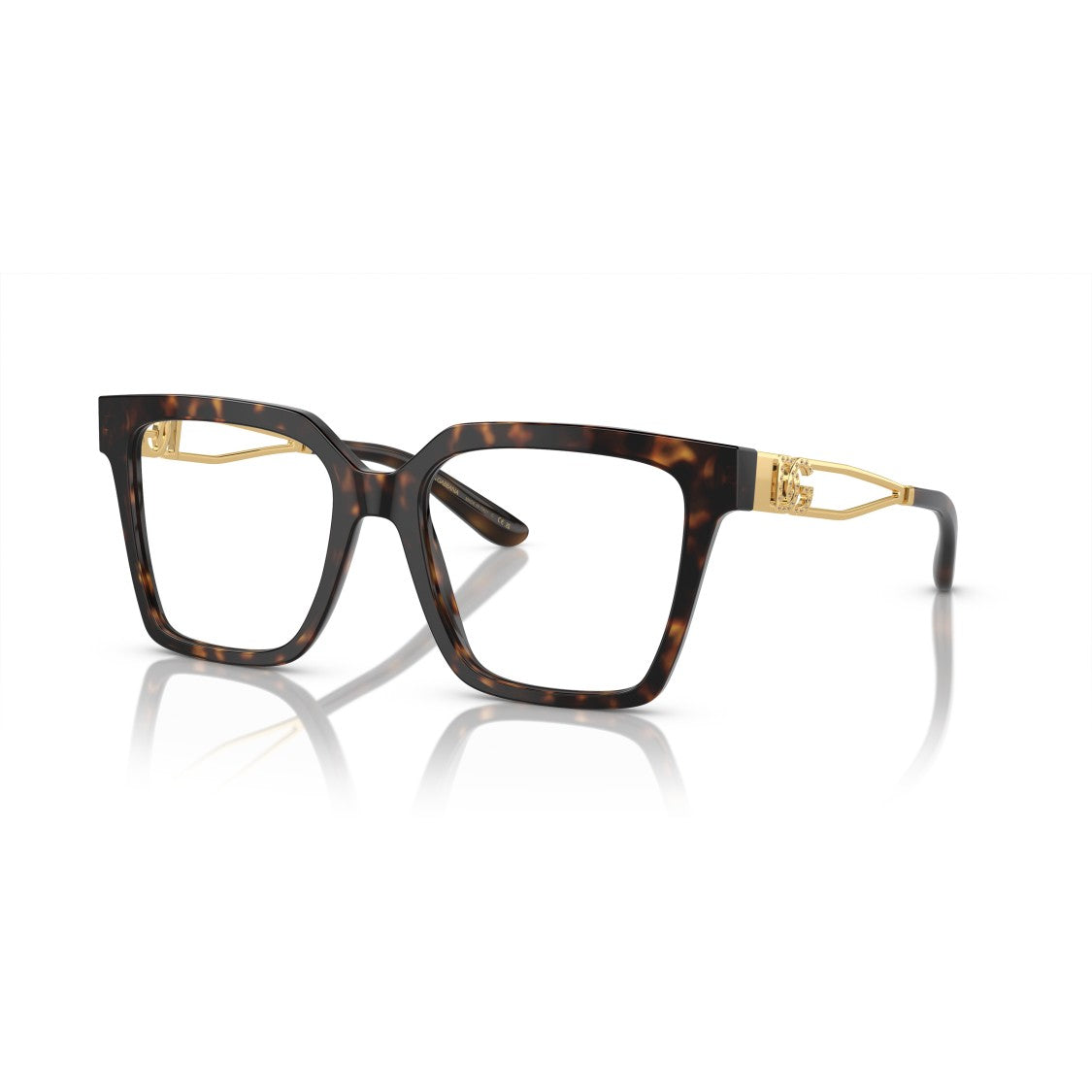 Dolce & Gabbana 0Dg3376b Oversized Square Frame Tortoiseshell Eyeglasses