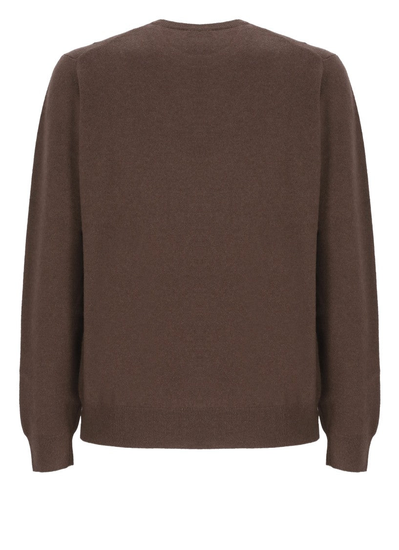 Della Ciana Merino Wool And Cashmere Sweater With Ribbed Detailing