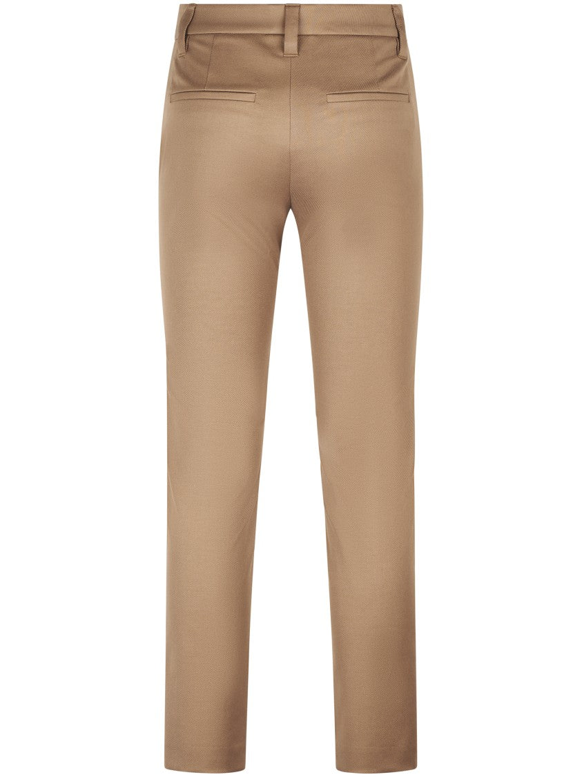 Brunello Cucinelli Straight Leg Tailored Trousers With Classic Waistband