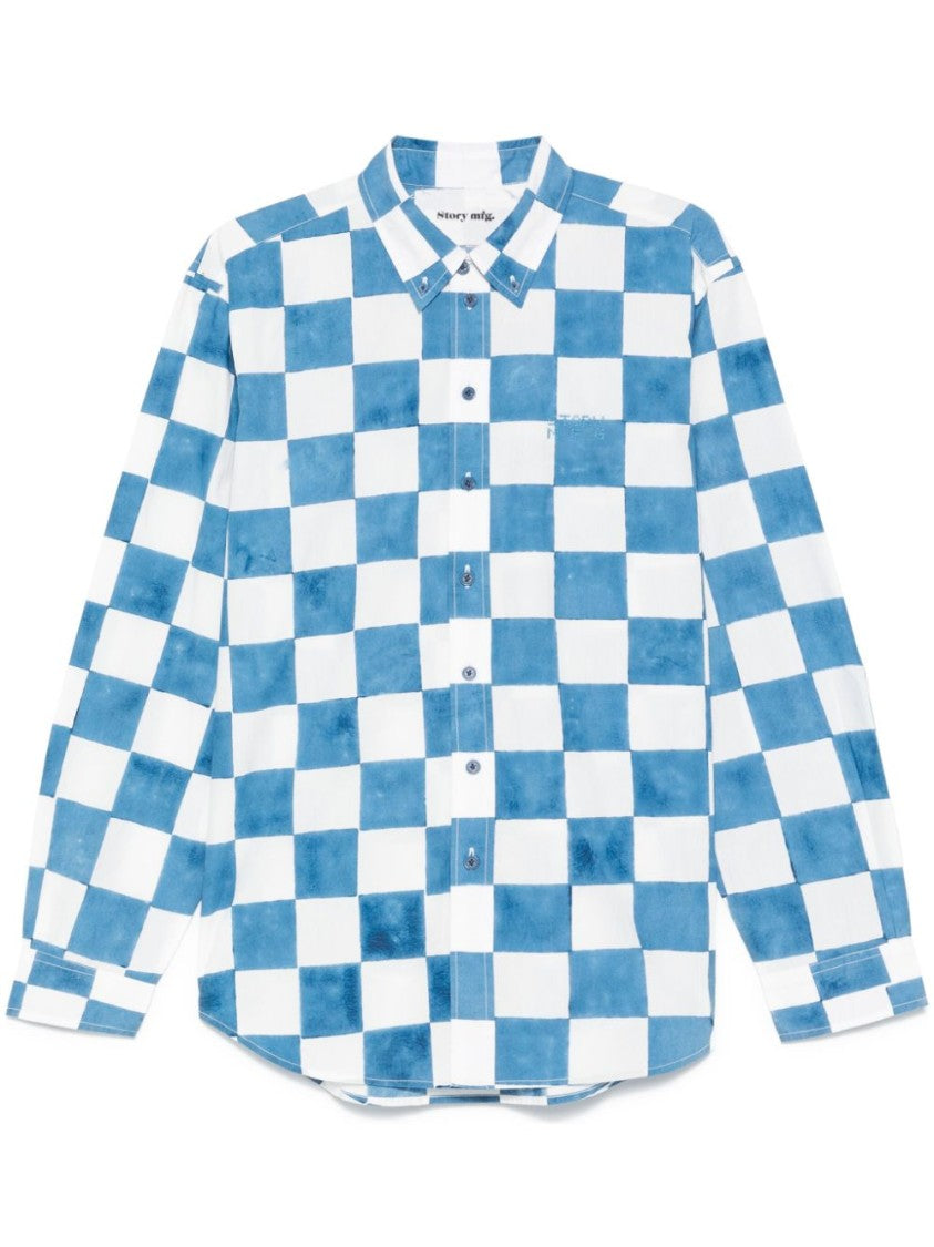 Story Mfg Front Button Casual Shirt With Checkered Pattern