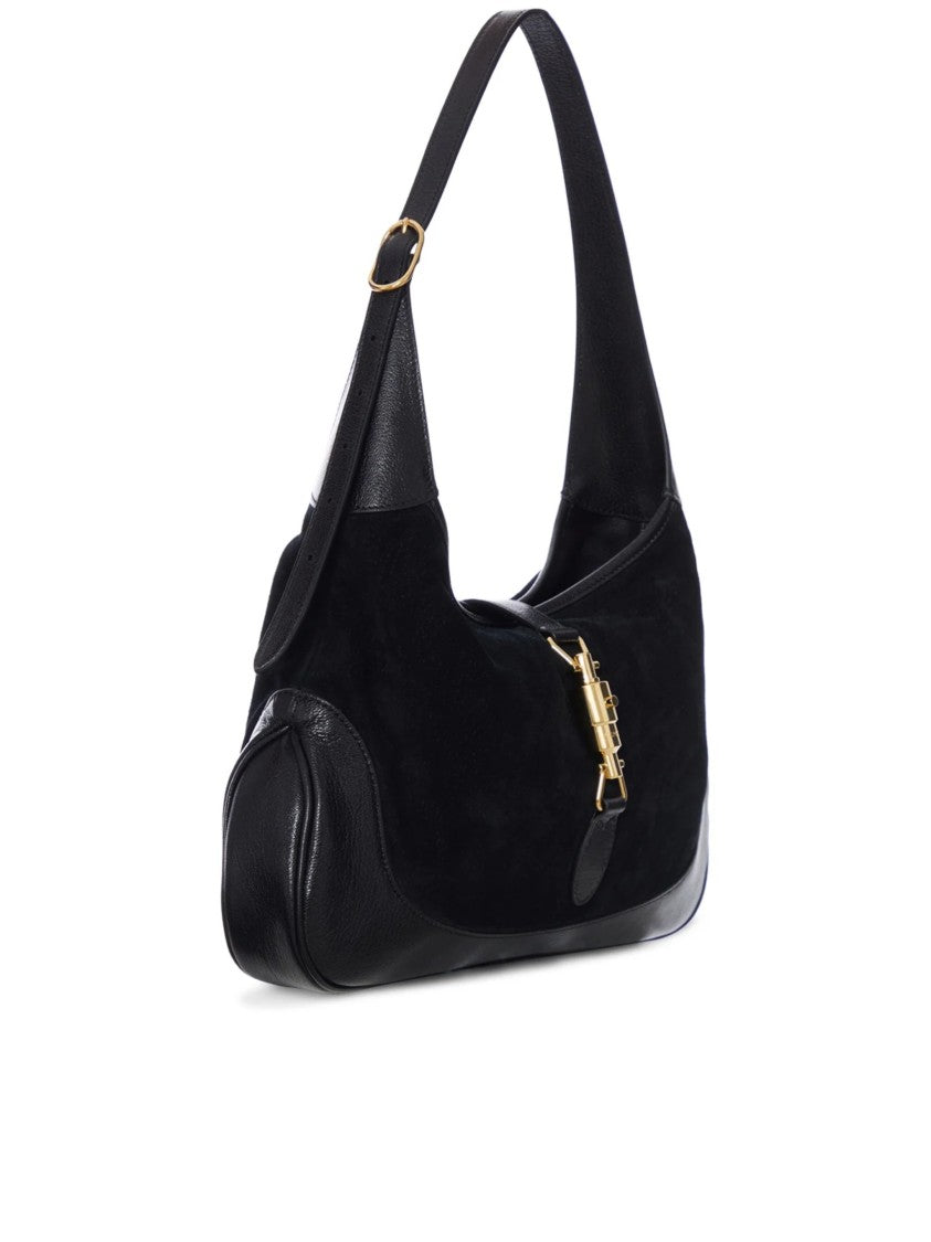 Gucci Black Jackie 1961 Suede Shoulder Bag