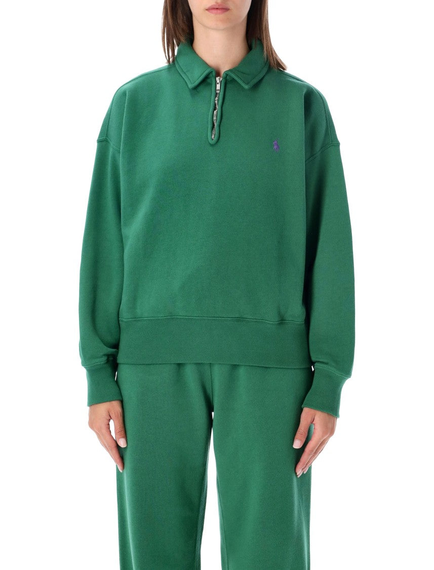 Polo Ralph Lauren Relaxed-Fit Sweatshirt With Half-Zip Closure And Iconic Logo