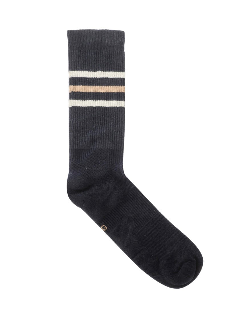 Gucci Logo Striped Knit Socks