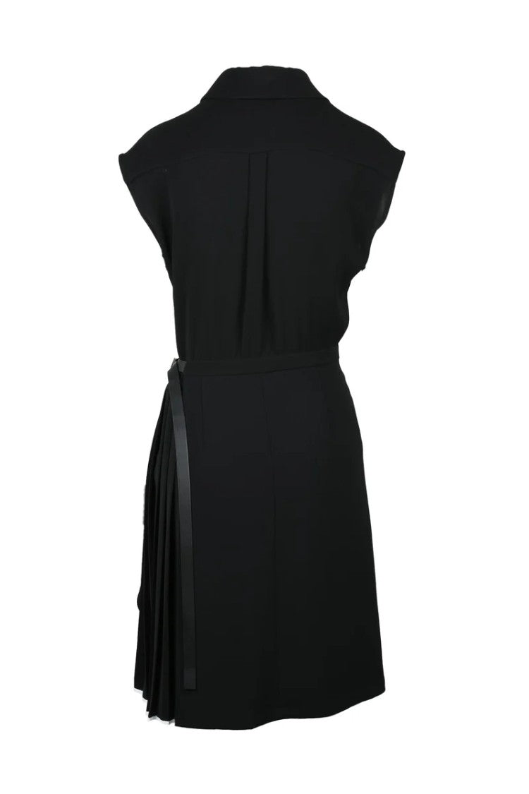 Max Mara Demetra Knee-Length Dress Double Skirt - Black