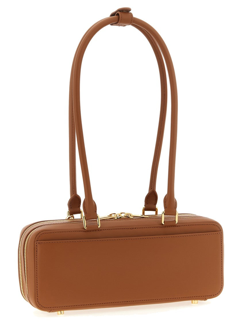 Self-Portrait Tan Leather Baguette Shoulder Bag