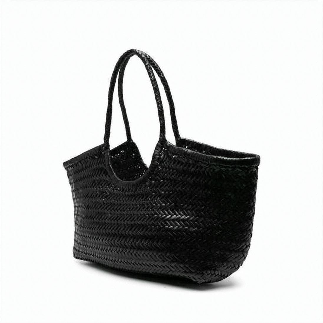 Dragon Diffusion Spacious Woven Buffalo Leather Shoulder Bag