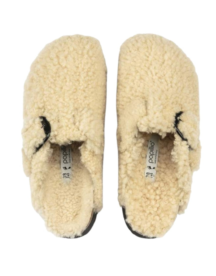 Birkenstock Boston Big Buckle Platform Teddy Shearling Clog