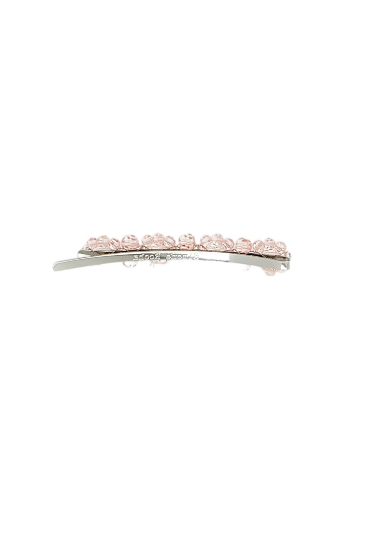 Simone Rocha Pale Pink Glass Crystal Beaded Hair Clip