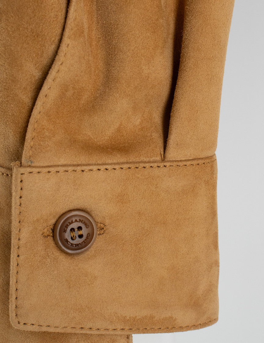 Ermanno Scervino Brown Long-Sleeved Shirt With Floral Appliqués