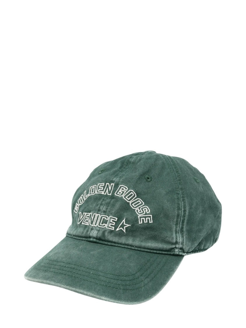 Golden Goose Green Cotton Baseball Cap