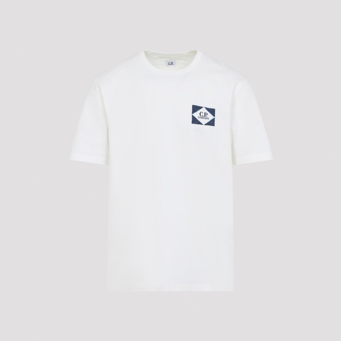C.P. Company White Cotton T-Shirt With Graphic Print