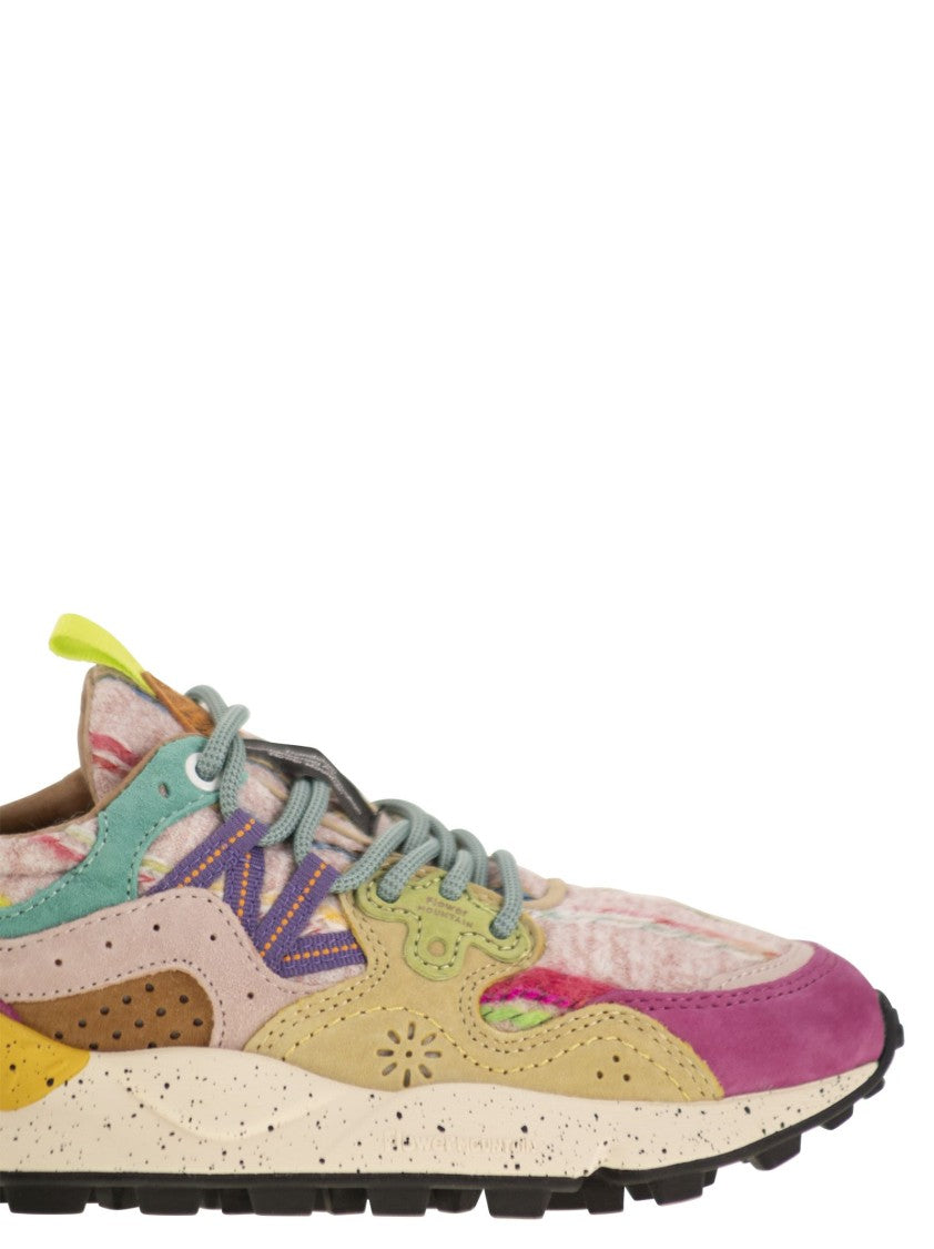 Flower Mountain Yamano 3 - Sneakers In Suede And Technical Fabric