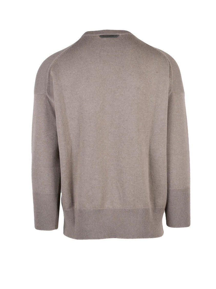 Brunello Cucinelli Crew Neck Pullover In Soft Cashmere And Relaxed Fit