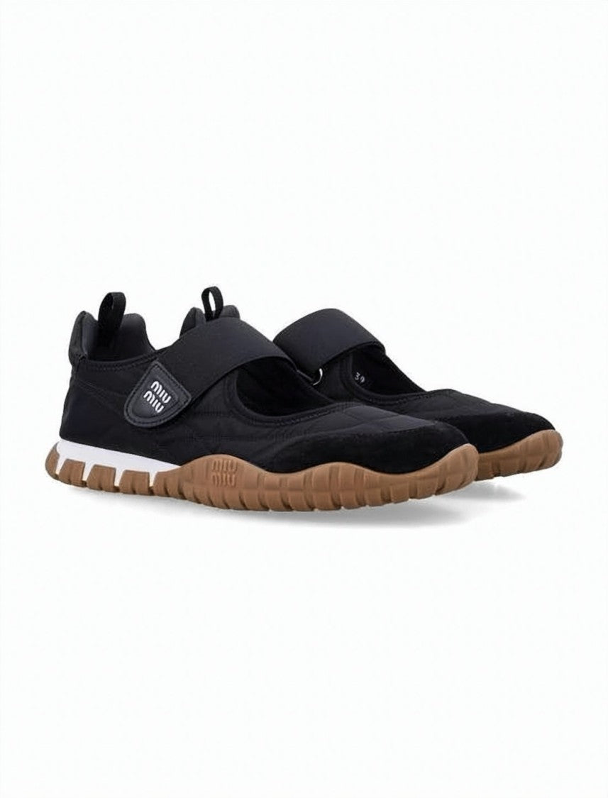 Miu Miu Quilted Black Calf Leather Sandals With Adjustable Straps