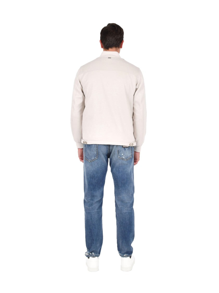 Herno Silk-Cashmere Blend Jacket With High Collar