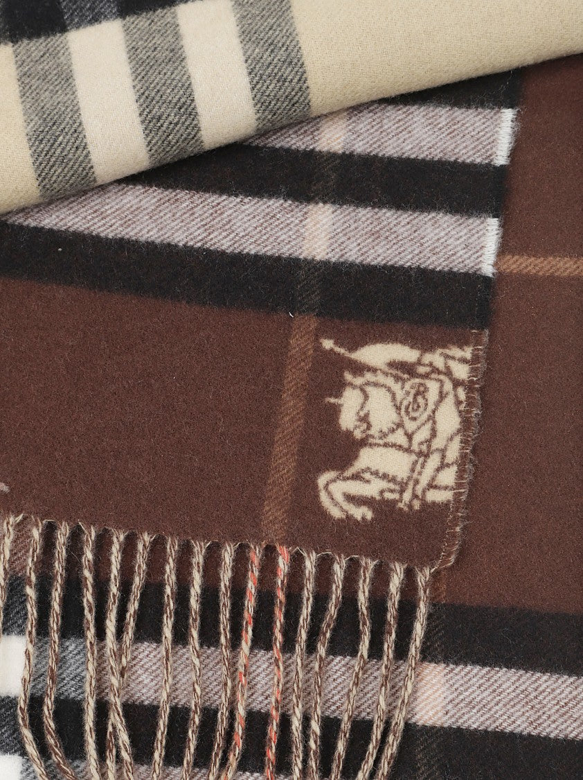 Burberry Multicolor Cashmere Reversible Checked Scarf