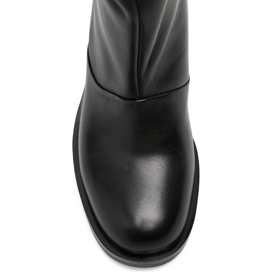 Adrianna Feretti Black Slouched Shaft Leather Boots