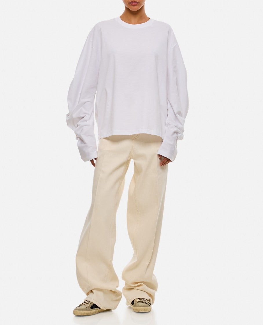 Setchu High-Waisted Wide-Leg Pants With Center Crease