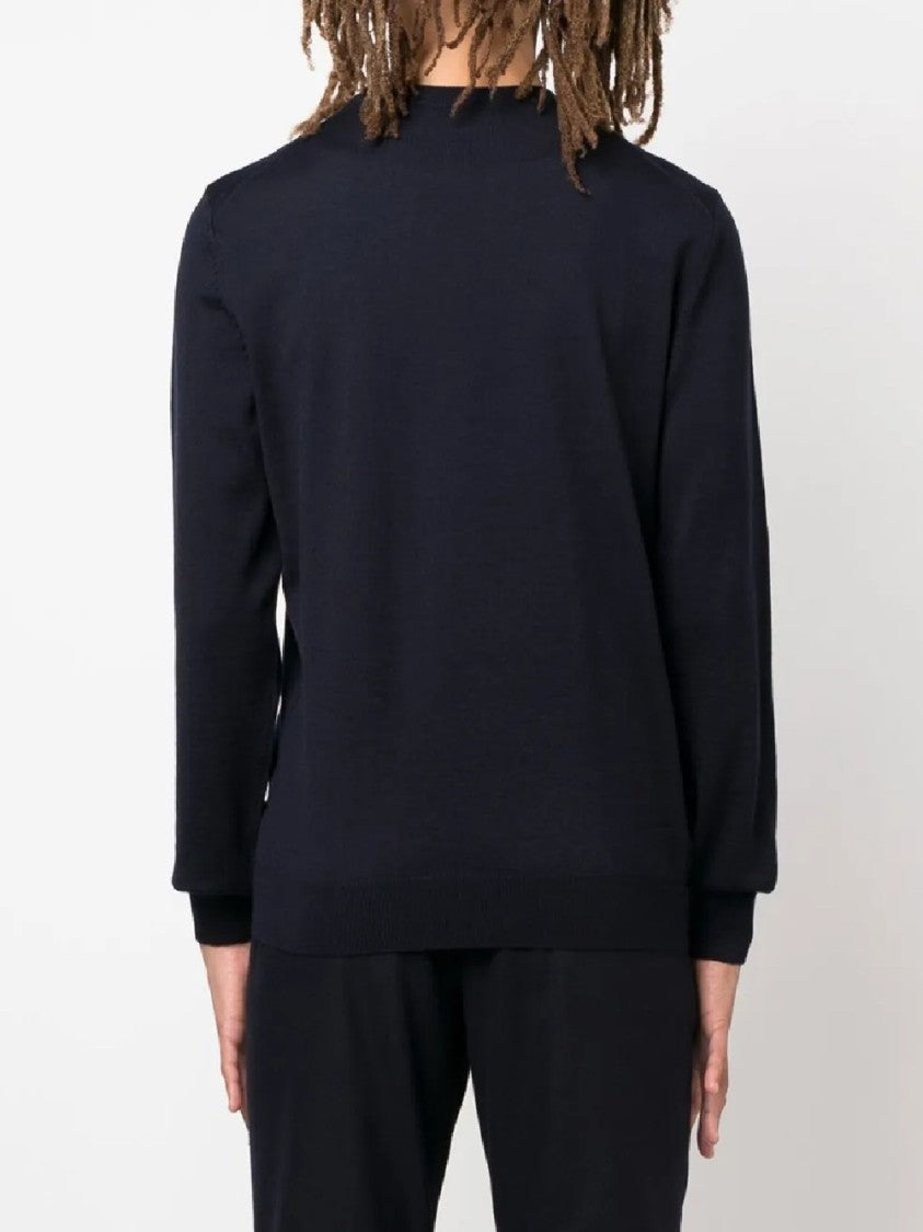 Hugo Boss Classic Crew Neck Sweater With Ribbed Details