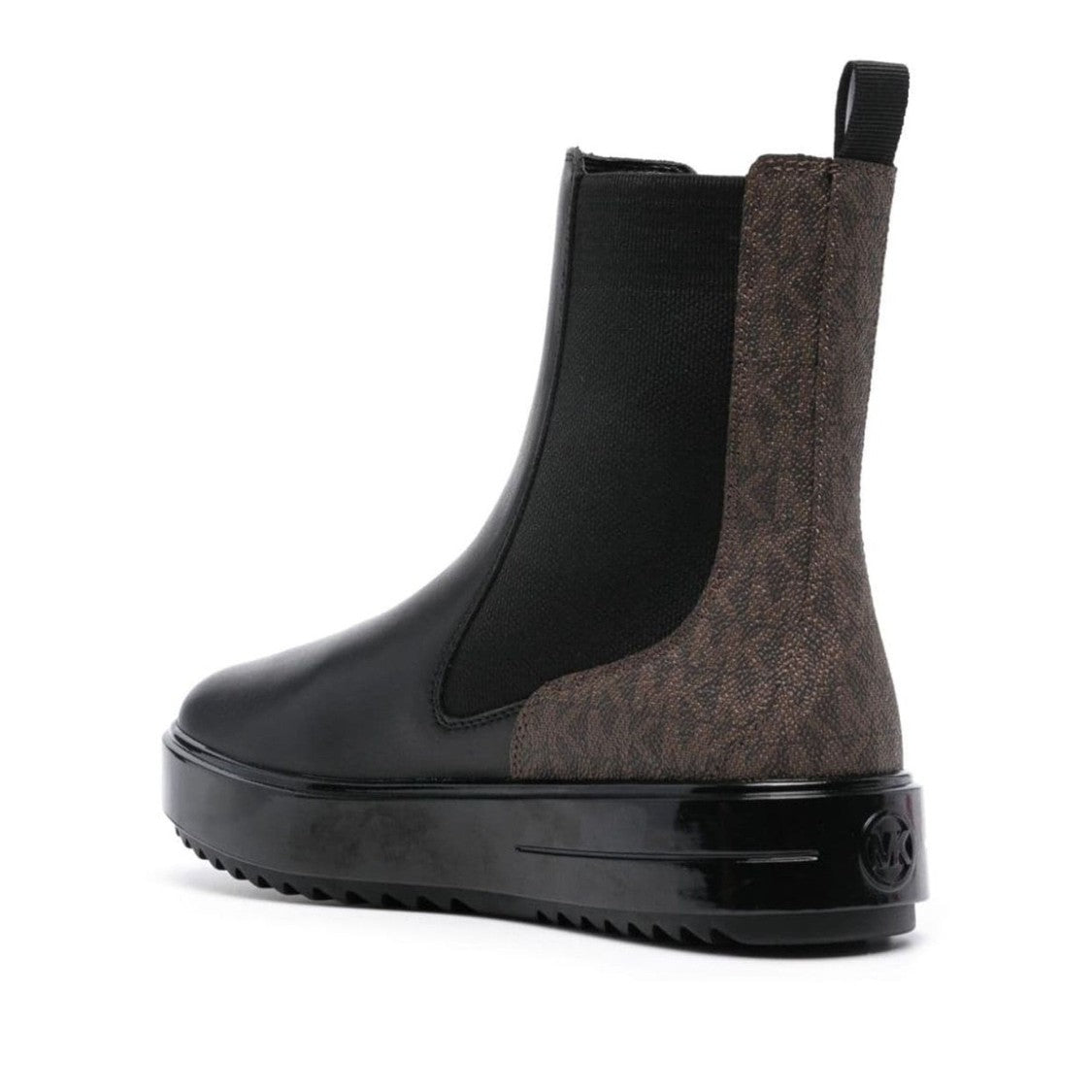 Michael Kors Black Emmett Leather Elastic Side Panel Boots