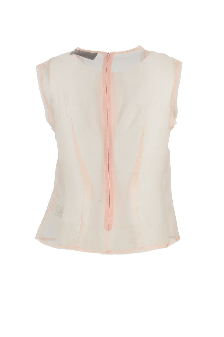 Simone Rocha Sheer Frayed Contour Dart Top