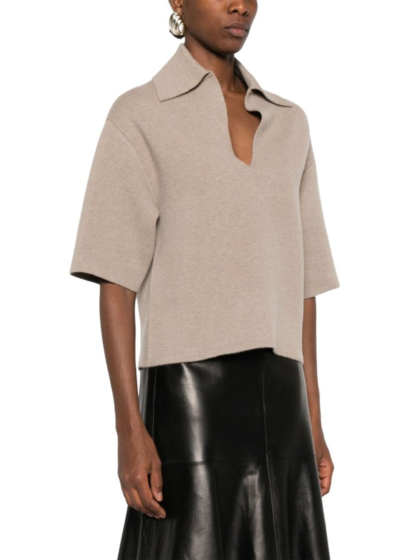 Bottega Veneta Minimalist Cashmere Polo Shirt