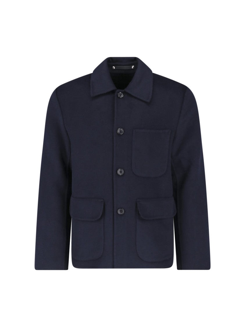 Paul Smith Structured Plaid Lining Button-Up Jacket